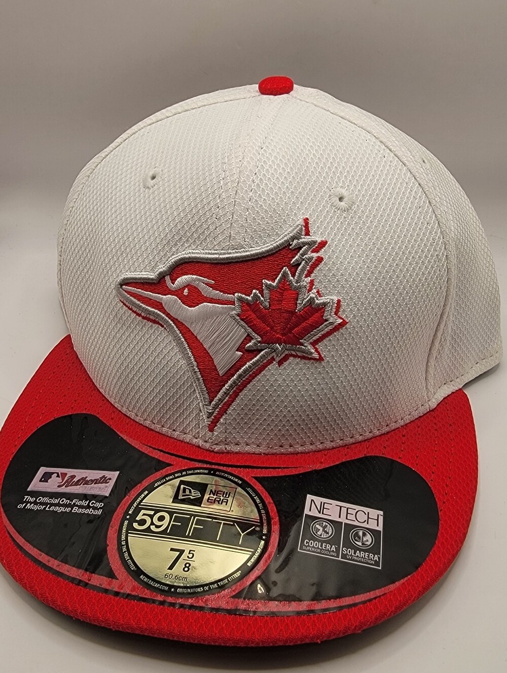 New Era White & Red Toronto Blue Jays Fitted Cap